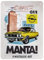 Nostalgic-Art Retro Blechschild, 15 x 20 cm, Opel – Manta GT/E Collage – Geschenk-Idee für Opel-Zubehör Fans, Original Lizenzprodukt (OLP), aus Metall, Vintage Design, Blechschilder Sprüche