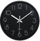 Plumeet 30cm Stille Wanduhr Anti-Ticken, mit Modernem und Schönem Design für Wohnzimmer, Große Küchen-Wanduhr, Batteriebetrieben (Schwarz)