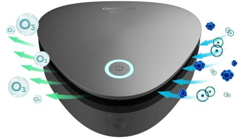 Cecotec Generador de Ozono Purificador de Aire Elimina Virus, Bacterias y Malos Olores TotalPure 1050 Ozone Portable. 3W, 20 Mg/H, Temporizador, 2 Modos, Carga con USB, Baterías 1800mAh
