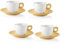 Guzzini - Everyday Set of 4 Espresso Cups with Saucers - Mustard Yellow - 081701211