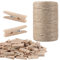 NAMYEUT Rollo Cordón de jardín de 100 m, cuerda de 3 mm para manualidades con 200 espinas de yute, cuerda de embalaje marrón, para embalaje, manualidades, floristería, decoración