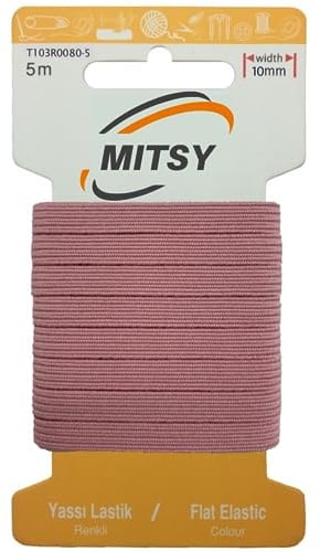 MITSY Reißfeste Gummiband Flachgummi zum Nähen Breit 10 mm 5 m Rosa | Gummibänder, Elastisch & Reißfest, Gummilitze für Handarbeit, Hosengummi, Basteln & DIY, Langlebig & Formstabil