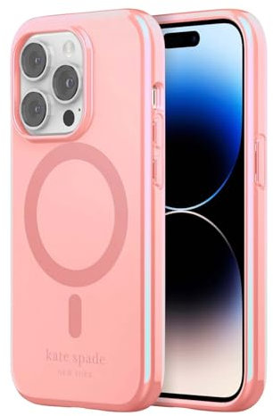 kate spade new york iPhone 14 Pro Case, Compatible with MagSafe - Grapefruit Soda Lacquer