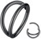 Popuhoops 18G 7mm Doppel Hoop Nasenring Schwarz 316L Chirurgenstahl Knorpel Ohrring Septum Schmuck Nahtlose Scharnierende Clicker Segment 18 Gauge Conch Daith Tragus Helix Rook Piercing Lippenring
