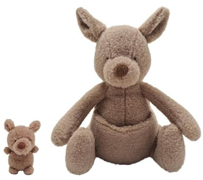 K Collection 3D Novelty Hot Water Bottle with Removable Cover - Kangaroo Joey & Roo Design - Pack of 2 Gift Set- Soft Plush Cover - Premium Natural Rubber