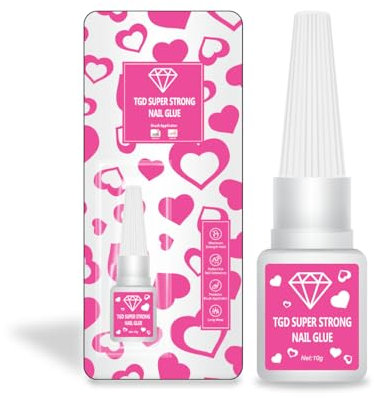 Premium Nail Glue, Extra Strong Hold, Large 10ml Brush on Applicator, False Nails, Nail Extensions, Nail Repairs