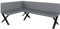 FURNISTAR Eckbank Akiko Metal X - Eckbankgruppe für Ihrem Esszimmer, Küche modern, Sitzecke, Essecke. Perfekt für Küche, Büro und Rezeption. Solide und Starke Verarbeitung. (128x196-Links-Soft29)