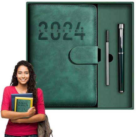 Leryveo Agenda 2024, taccuino calendario, Agenda mensile e diario 2024 per tenere traccia degli obiettivi, Agenda 2024 Libro degli appuntamenti, Calendari 2024 Agenda da 12 mesi per Insegnante, Lavoro