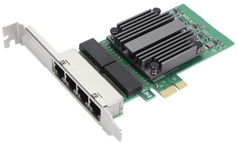 PCIe-Netzwerkkarte, 4-Port-PCIE-Gigabit-Ethernet-Adapter für 82571-Chip, Quad-RJ45-Ports, PCI Express 2.1 X4, 100/1000 Bit/s
