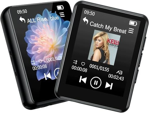 64GB MP3 Player Bluetooth 5.3 Touchscreen Portable Mini mp3-player Kinder Musikplayer mit Lautsprecher, UKW-Radio, mit Aufnahme,unterstützt 128 GB TF-Karte, High-Fidelity-Klangqualität, Media Player