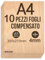 ARMLAZER COMPENSATO A4 300 x 210 х 4mm, 10 Pezzi, Pannelli di Legno, Pirografia, Tavola Modello Casa, Fai Da Te Fatto a Mano, Compensato per la Ceatività, Fogli di compensato per il Taglio Laser 4 mm
