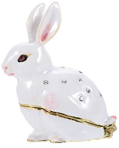 Holibanna Boîte à Bijoux Forme De Lapin Boîte à Trésors Décorative Pour Bijoux Rangement Élégant Et Pratique Pour Saint-valentin Mariages Finition De
