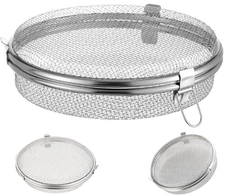 Dishwasher Basket for Small Items,Stainless 3 Buckles with Fine Mesh Odor-Free Round Scratchproof Draining Dishwasher Baskets