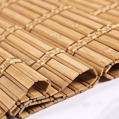 SGSKEIEY Stores en Bambou Rétro,Store Enrouleur Naturel en Bois de Bambou Home Balcon pour Balcon Bureau Restaurant, pour Maison, intérieur et extérieur, terrasse (60x60cm/24x24in,A)