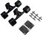 Nurnesy Achsen und Rollen-Set, 2 Stück -Achsen mit Skate-Rädern, Kugellagern, Pads, Hardware, Zubehör (schwarzer Schaft, schwarzes Rad)