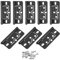 sourcing map 8Pcs 3x1.4 Inch Door Hinges Non-Mortise No Noise Bifold Door Hinges Plating for Cabinet Furniture Window Wardrobe with Screw, Dark