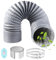 ComPDCVD Tubo Flexible de Salida 150mm 6 m Gris Manguera de Ventilación de Aluminio con 2 Abrazaderas Acero Flexible di Aluminio PVC Tubo para Extractor de Aire Climatización Secadora