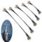 50 Stück Stahlvorfach Hecht,Stahlvorfächer 5 Größen Edelstahl Vorfächer Leade,Vorfach Schwarz,Titan Vorfach Angeln,angelzubehör Set für Raubfische, Hidden-Hauptschnur, 10/15/20/25/30 cm