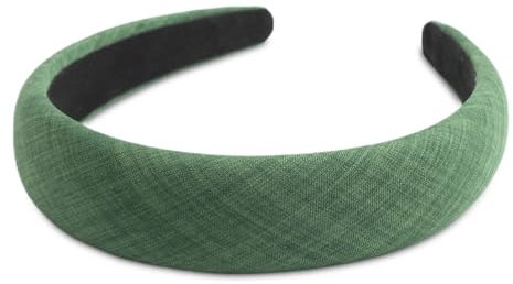 SXQLYH Haarreif gepolstertes Stoff Stirnband - Haarreifen Gepolstert Damen - Wunderschön Damen Stirnband Haarschmuck Haarreifen Breit Gepolstert Haarband für Frauen Mädchen (Grün)