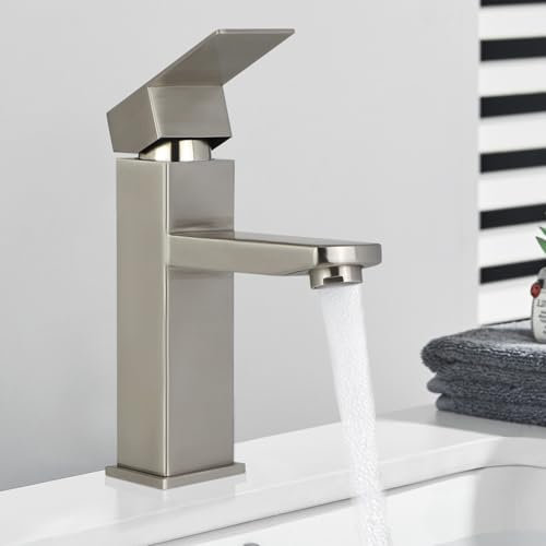 Laittiin Wasserhahn Bad Waschbeckenarmatur Modern - Waschtischarmatur Küche Mischbatterie Warm und Kaltwasserhahn Edelstahl Einhebelmischer Hochdruck Armatur Waschbecken Für Badezimmer WC Spüle
