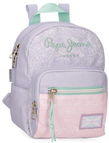 Pepe Jeans Renata Mochila de Paseo Morado 19x23x8 cms Poliéster 3,5L by Joumma Bags