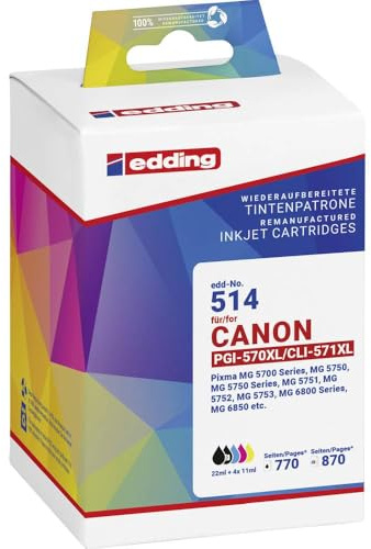 Druckerpatronen Multipack ersetzt Canon No. 570XL+571XL BK/C/M/Y