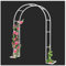 Rosenbogen aus Eisen Stabiles Torbogen Rankhilfe Metall Gartenbogen für Outdoor Hochzeit Rankbogen Weiss schwarz Rankgitter Verzinkt Für Kletterrosen Und Clematis Rosenspalier(White,120cm)