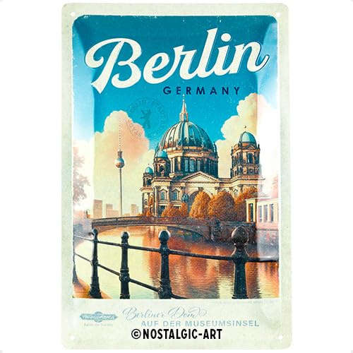 Nostalgic-Art Retro Blechschild, 20 x 30 cm, Berliner Dom – Souvenir & Geschenk-Idee, aus Metall, Vintage Design, Blechschilder Sprüche