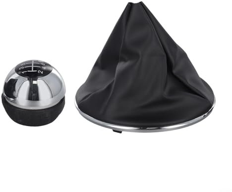 Lastdaytime Schaltknauf-Set für Fiat 500 2012 2018, inklusive Schaltmanschette, entworfen für nahtlose Innenintegration (B)