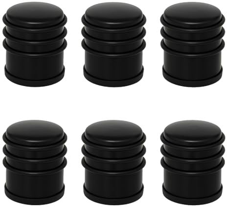 Lot de 6 stop-portes/Bloc porte - Solide & Pratique - Métal Noir