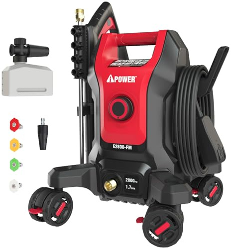 A-iPower Electric Pressure Washer 2800 Max PSI 1.7 Max GPM Follow Me