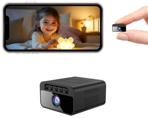 AOBOCAM Mini Spy Camera 4K, Compact WiFi Camera Small Indoor Camera with Night Vision, Motion Detection, 5H Battery, SD Card & Cloud Storage, App Control (4k) (S)