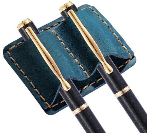 Leather Pen Holder, Portable Pen Clip, Wear Resistant Loop Design, Notebook Pencil Holder Clip for Office School Classroom Conference Pharmacy Laboratory Outdoor Travel, Secure Grip, Compact Carry
