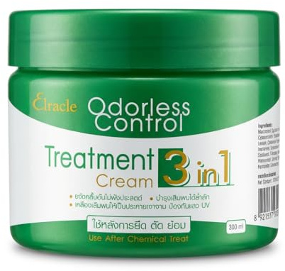 Elracle Odorless Control 3-in-1 Haarpflege Creme – Haarmaske nach Färben, Glätten oder Dauerwelle – Hilft bei chemischen Gerüchen, 300 ml