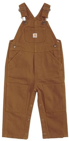Carhartt boysCM8662Bib Overall Overalls - Brown - 4 Years