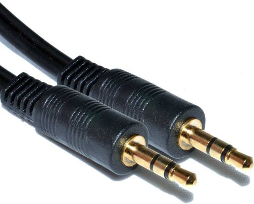 kenable 3.5mm Stereo Jack to Jack Audio Cable Gold Plated Aux Lead for Headphones PC Speakers MP3 Black 2m