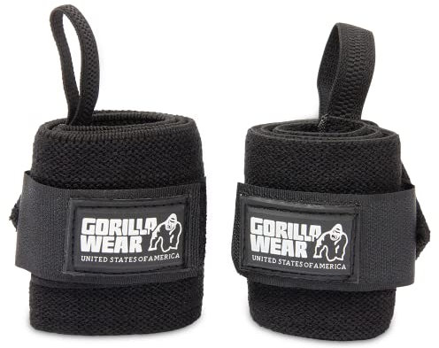 Gorilla Wear Wrist Wraps Basic - schwarz - Bodybuilding und Fitness Accessoire, Einheitsgröße