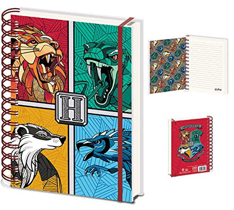 Pyramid International Stationary Harry Potter Notizbuch, A5, Spiralbindung, Schwarz
