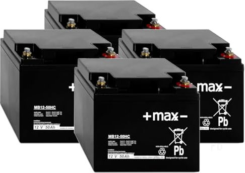 Batterie de rechange pour scooter mach1 elektromobil acolyte 1954 4 x 12 v 50Ah 48 aGM batterie au ploMB comme 30Ah 36Ah 45Ah compatible