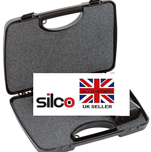 SILCO SPORTS Hard Plastic Pistol Gun CASE Carry Box Holder Airsoft Airgun Black