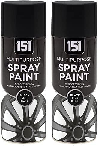 151 Professional Black Matt Multipurpose Spray Bike Car Fast Drying 400ml Spray (2)