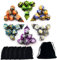 SmartDealsPro Set di dadi poliedrici a due colori con tasche per D&D DND RPG MTG Dungeon e Dragons Table Board Roll Play Games D4 D6 D8 D10 D% D12 D20 (set di 6 colori)