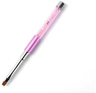 KADS Nail Art Brush Drawing Pen Pink Handle Soft Hair Nail Brush Painting Tools Nail Art (4#, Pink)