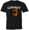 Cooles Herren Fußball WM EM T-Shirt Deutschland Flaggen Design Vintage Look schwarz M