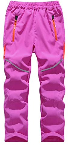 Echinodon Kinder Leichte Outdoorhose Sommer Hose Jungen Mädchen Schnelltrocknend Dünn Reflektoren Wanderhose Trekkinghose Pink L