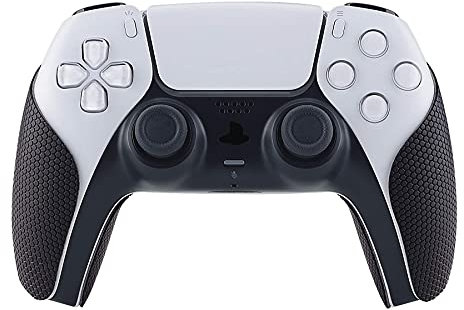 eXtremeRate PlayVital Grip Aufkleber Kompatibel mit ps5 Anti-Rutsche Professionale Griffpolster Sticker Skin für Playstation 5 Controller(Schwarz)