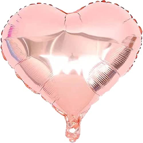 32 inch Heart Shape Balloons Rose Gold Colour Valentines Day Foil Helium Balloons For Valentines Day Decorations Wedding Birthday Party Balloons.