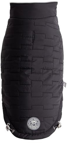 GF Pet Hundejacke, wendbar, Chalet, Warmer Mantel für Hunde, gesteppt, aktiv, wasserabweisend, Winter-Hundemantel – Schwarz – XL