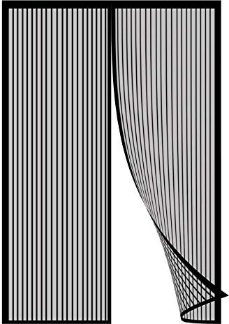 GOUTUI Moustiquaire AimantéE Porte Fenetre, 150x200cm Insect Protection No Gap Rideau Anti Mouche Porte Fermeture Automatique pour Salon, Fenêtre de Balcon, Porte Cave, Noir A