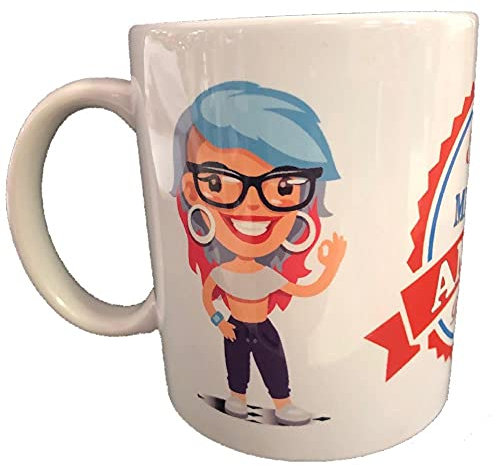 Brollogroup Tazza Regalo in Ceramica Miglior Mamma Papa' Nonno Nonna Zio Zia Amico Amica Tazze Regalo Personalizzate PS 09370-F001 (F010 - MIGLIOR Amica)